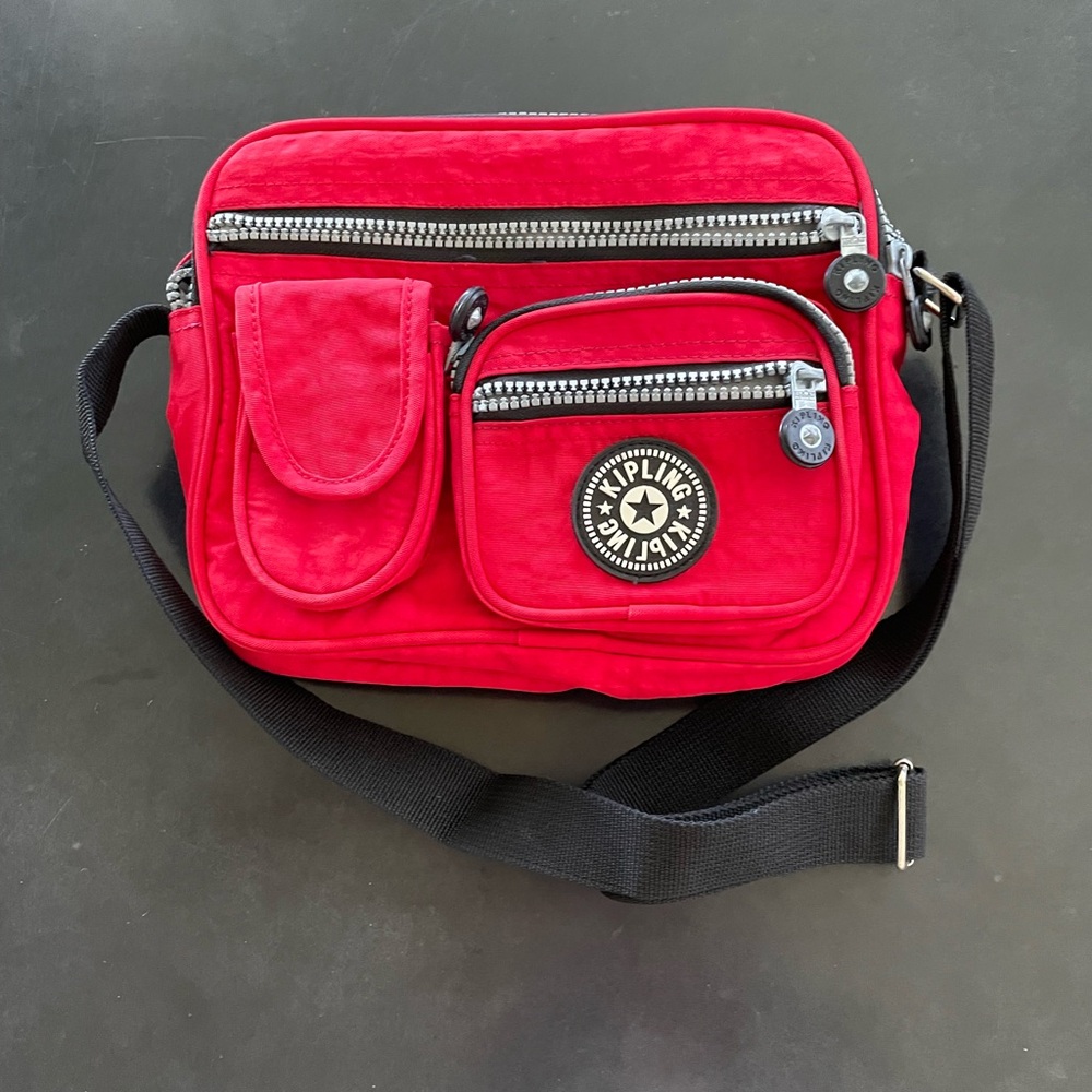 Kipling Vibrant Red Crossbody Bag